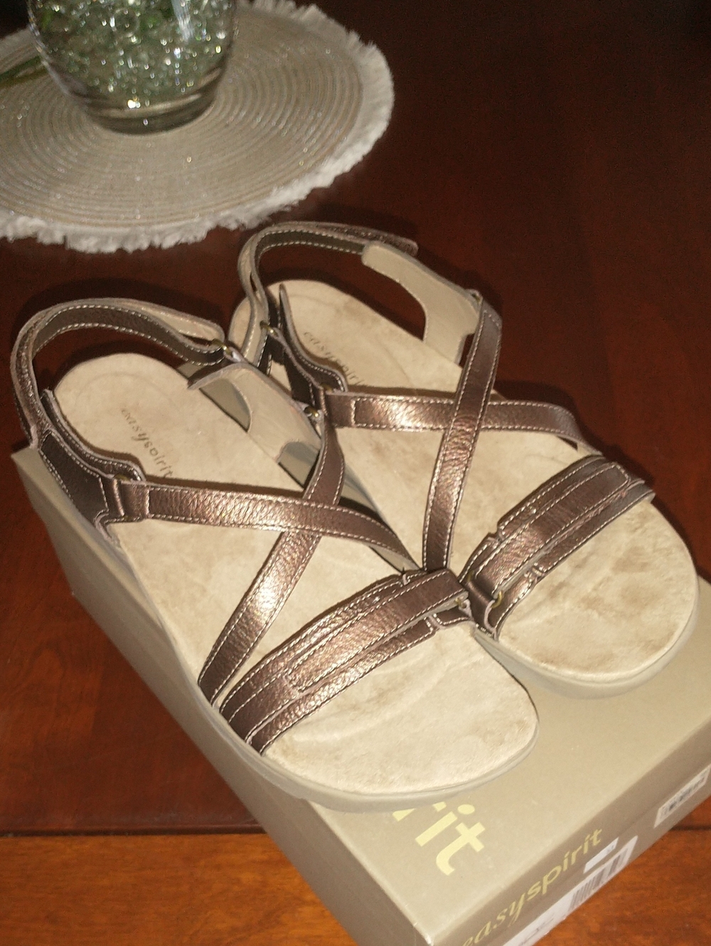 Easy Spirit Esshandra Copper Sandals